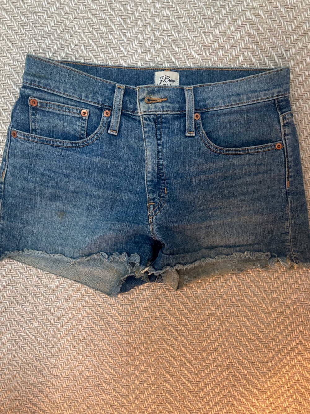 J. Crew Denim Cutoff Shorts in Blue Wash